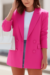 Cressida - Sophisticated Double-Breasted Longline Blazer
