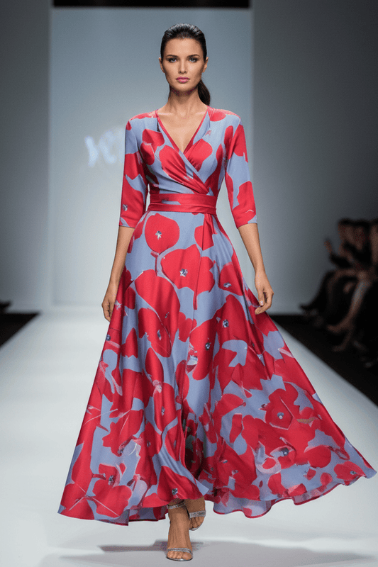 VOGUEFLORA – Elegant Floral Summer Dress for Women Timeless Style and Comfort