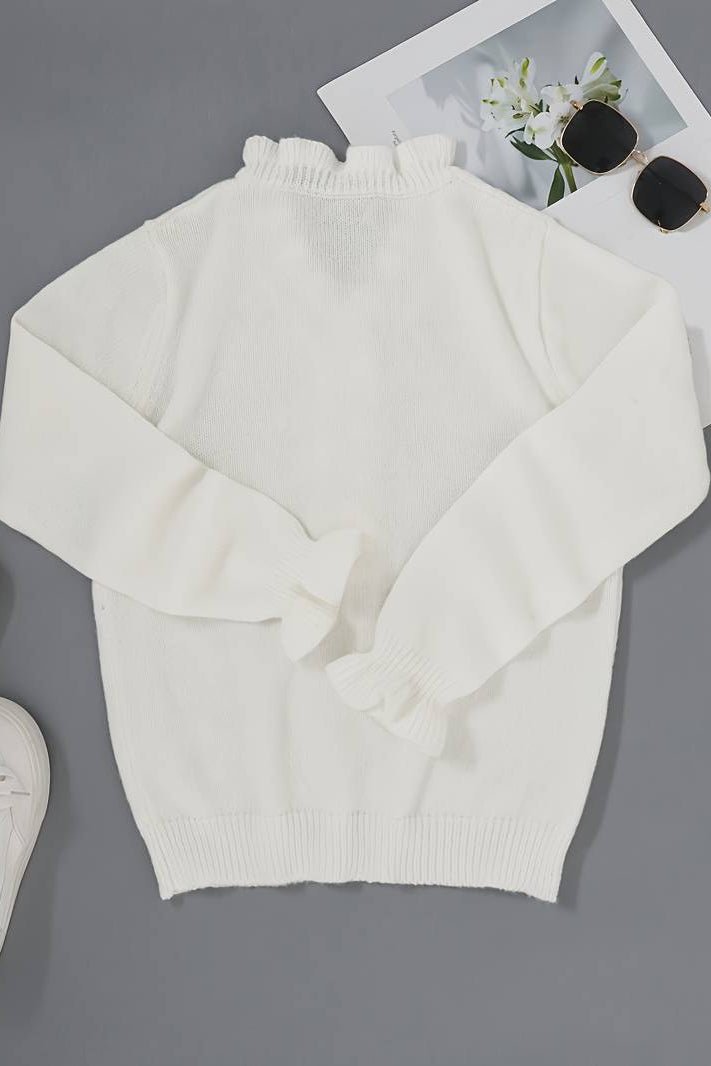 Darcey Ruffle Blouse for Women - Soft Fabric with Decorative Buttons, Stylish Fit 1