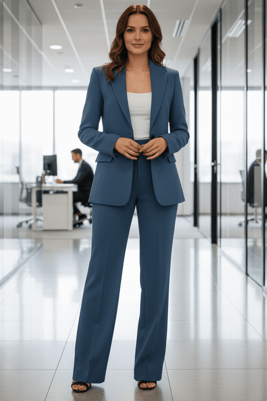 VOGUEELITE – Sophisticated Women's Suit Set Tailored Blazer and Trouser for Office
