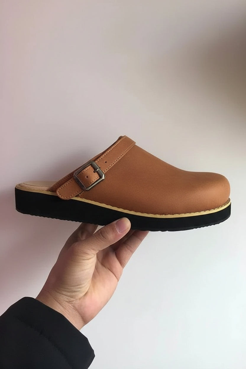 Eckhart - Orthopaedic Leather Slip-On Clogs for Ultimate Comfort and Support 2