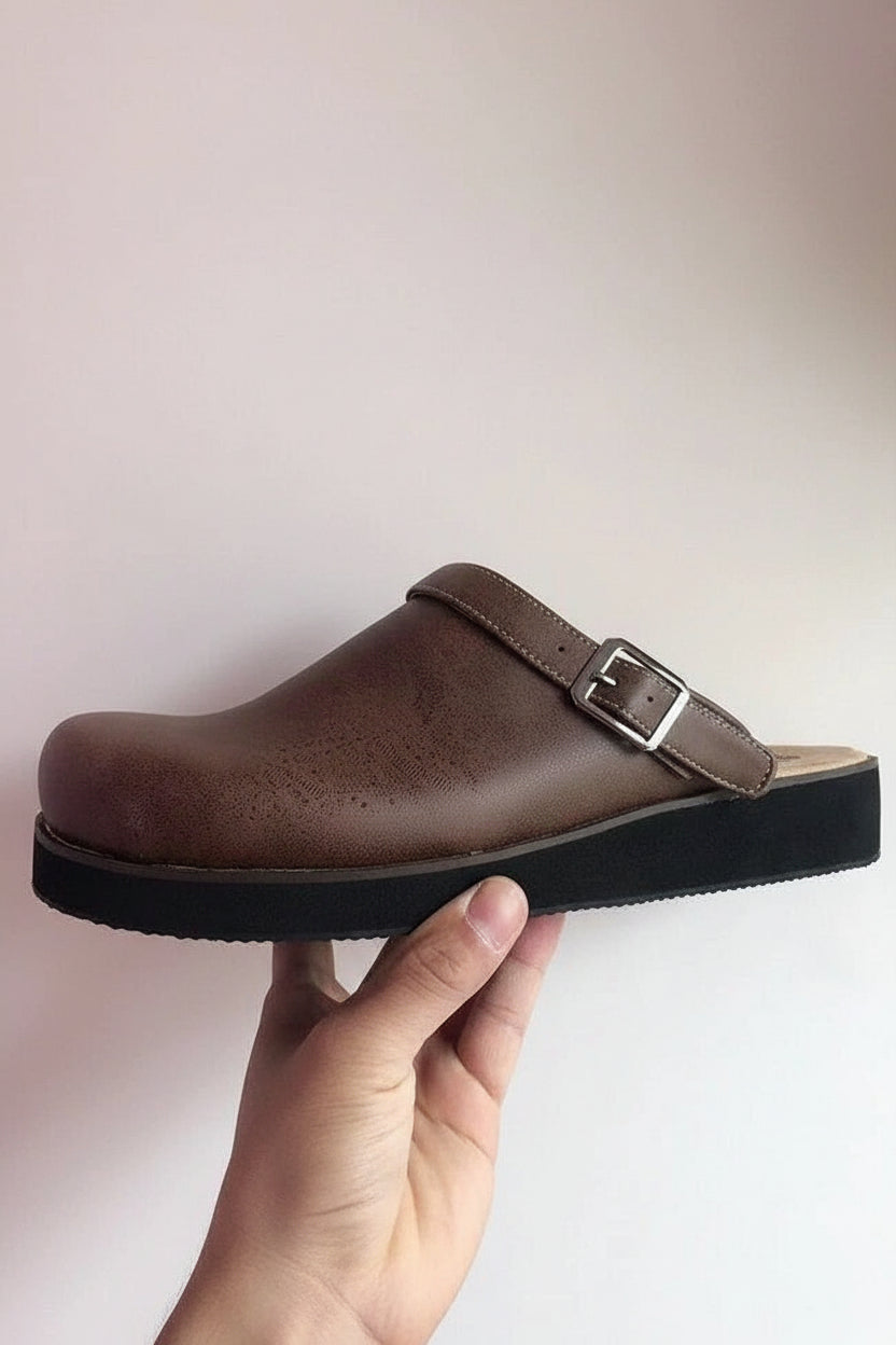 Eckhart - Orthopaedic Leather Slip-On Clogs for Ultimate Comfort and Support 6