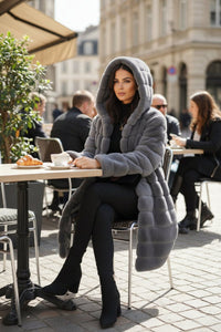 NOLÉA – Women’s Long Spring Coat for Cozy Elegance