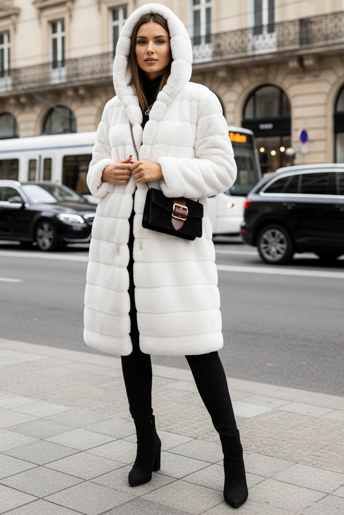 NOLÉA – Women’s Long Spring Coat for Cozy Elegance