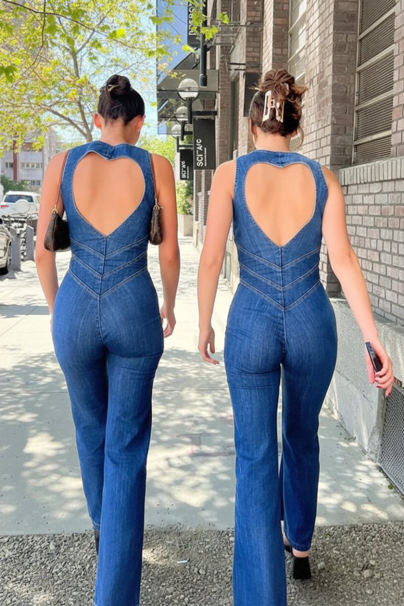 Elegant Bodycon Jumpsuit with Sweetheart Neckline & Backless Design 3