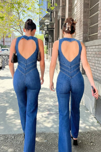 Elegant Bodycon Jumpsuit with Sweetheart Neckline & Backless Design 3