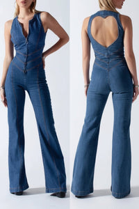 Elegant Bodycon Jumpsuit with Sweetheart Neckline & Backless Design 4