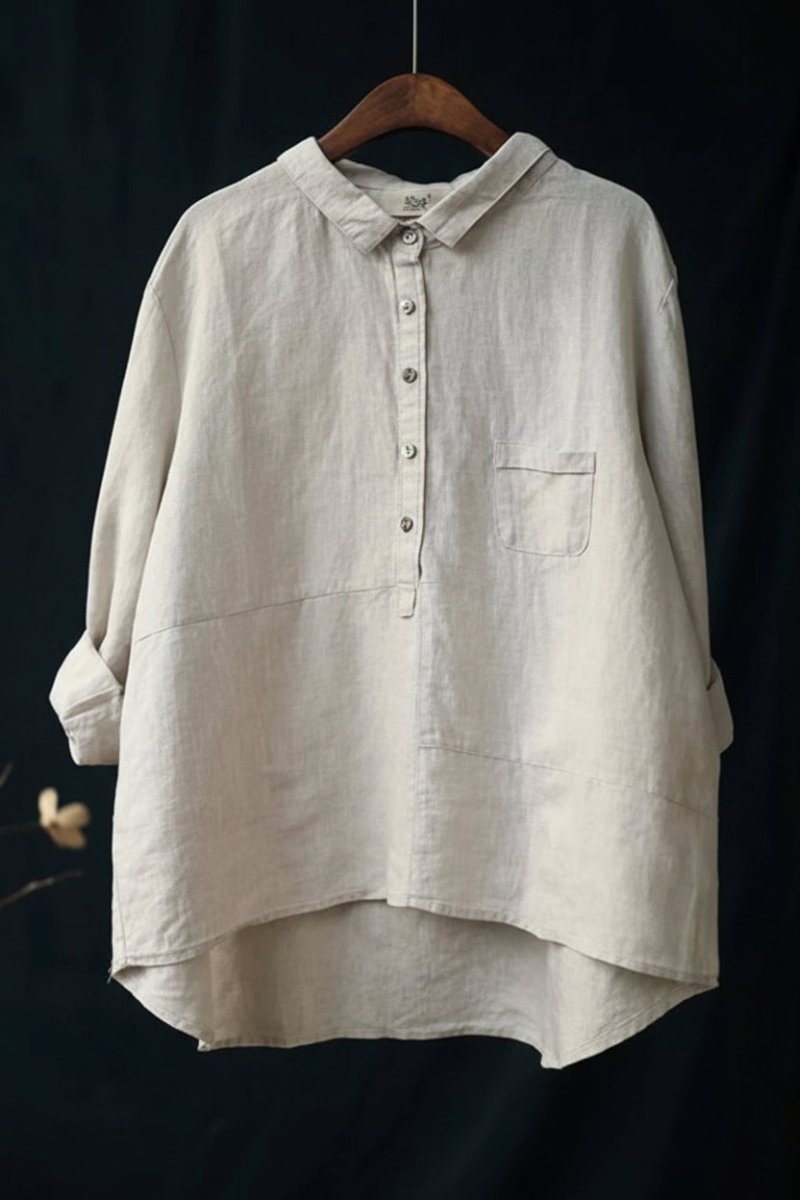 DAYLINA – Elegant Casual Blouse in Breathable Cotton with Relaxed Fit