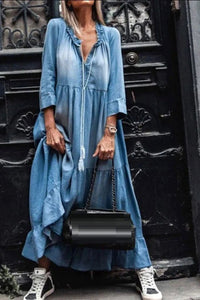 SUNVÉRA – Elegant Maxi Dress with Comfortable Long Sleeveless Fit for Any Occasion