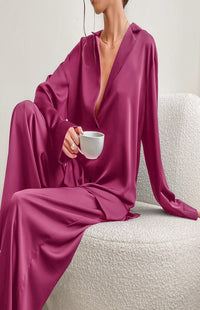 Elegant Satin Pajama Set - Silky Soft Loungewear for Ultimate Comfort 5