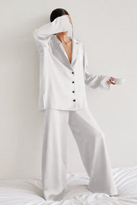 Elegant Satin Pajama Set - Silky Soft Loungewear for Ultimate Comfort 7