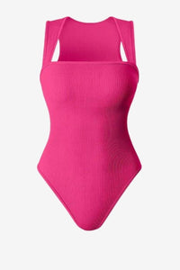 ELEGRA – Elegant Women’s Square Neck Bodysuit for Everyday Versatile Styling