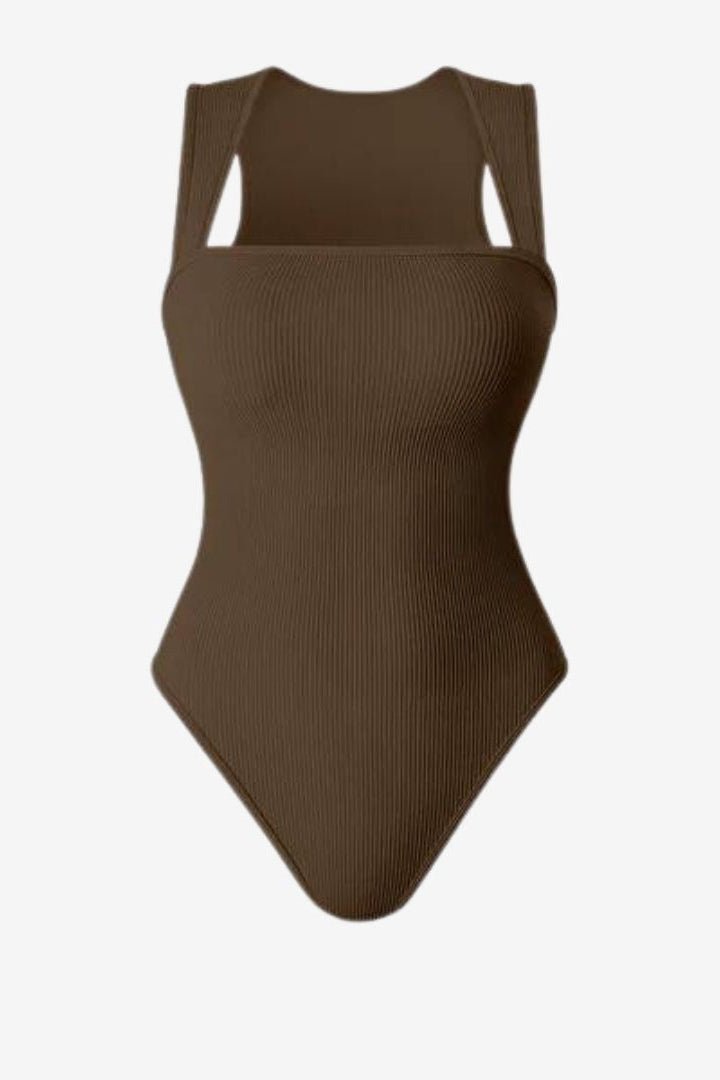 ELEGRA – Elegant Women’s Square Neck Bodysuit for Everyday Versatile Styling