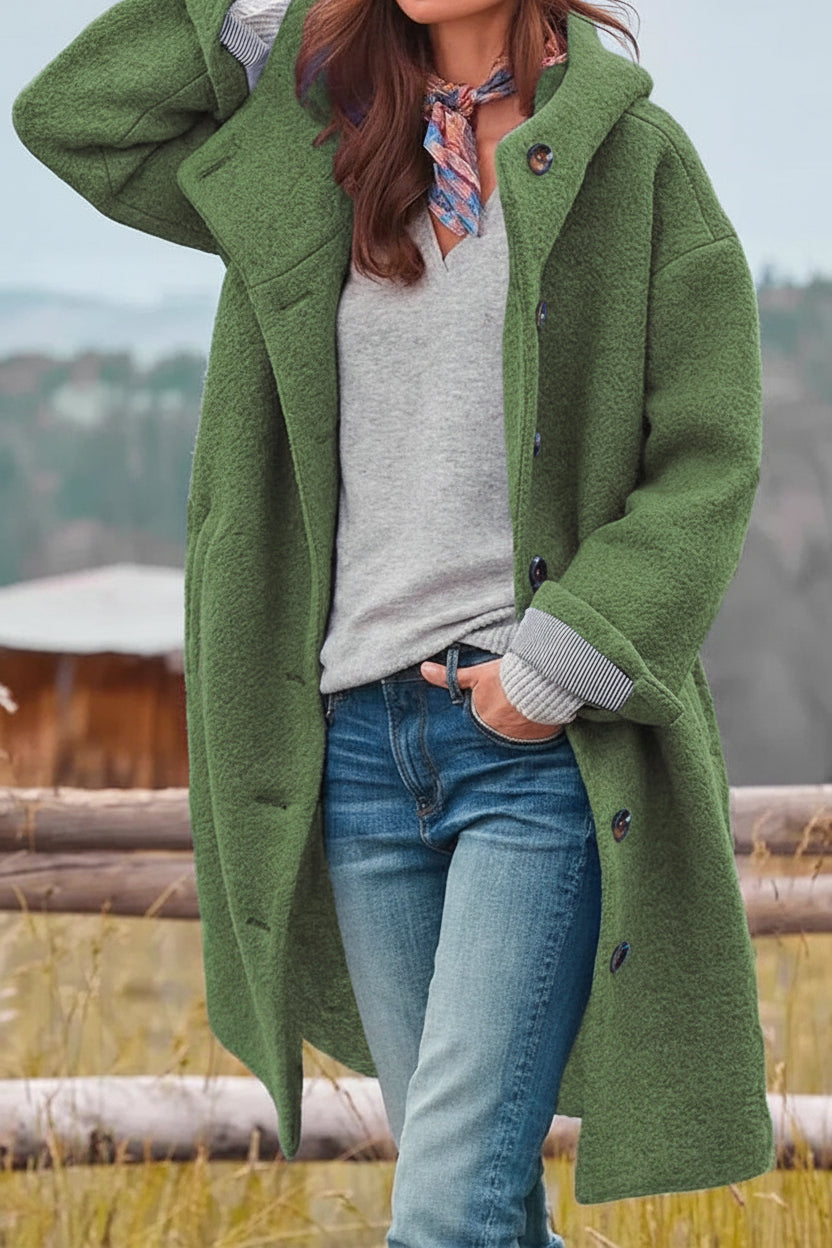 Elegant Thick Winter Coat for Women - Cozy Fleece Hoodie, Regular Fit 0