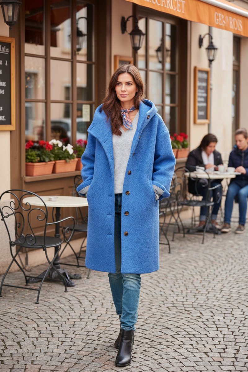 WINTERLYN – Thick Women’s Spring Coat with Regular Fit and Soft Hoodie