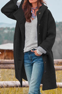 Elegant Thick Winter Coat for Women - Cozy Fleece Hoodie, Regular Fit 2