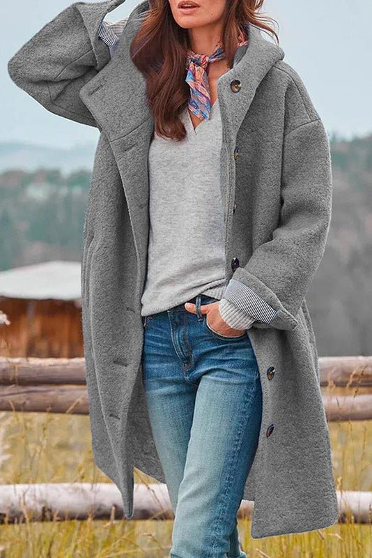 Elegant Thick Winter Coat for Women - Cozy Fleece Hoodie, Regular Fit 3