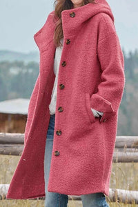 Elegant Thick Winter Coat for Women - Cozy Fleece Hoodie, Regular Fit 4