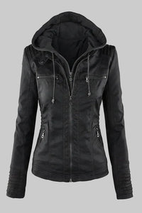 Elegant Weatherproof Women's Jacket with Detachable Hood and Soft Lining 10