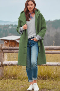 CALYSTA – Modern Elegant Spring Coat for Women with Functional Hood