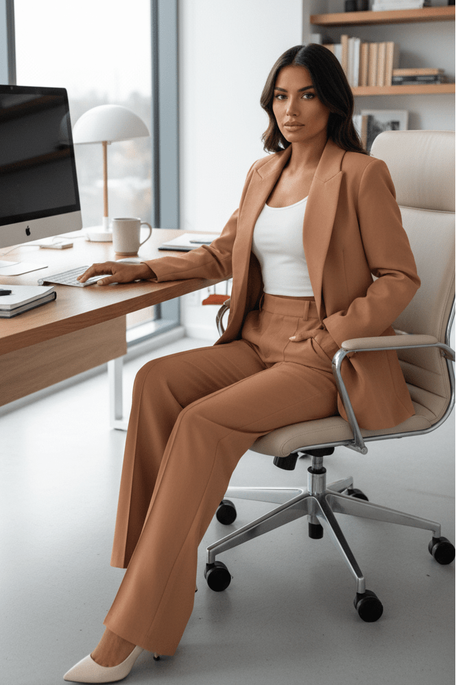 ELÉNORA – Women’s Loose-Fit Two-Piece Set with Soft Breathable Fabric and Pocket Detail