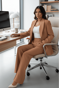 ELÉNORA – Women’s Loose-Fit Two-Piece Set with Soft Breathable Fabric and Pocket Detail