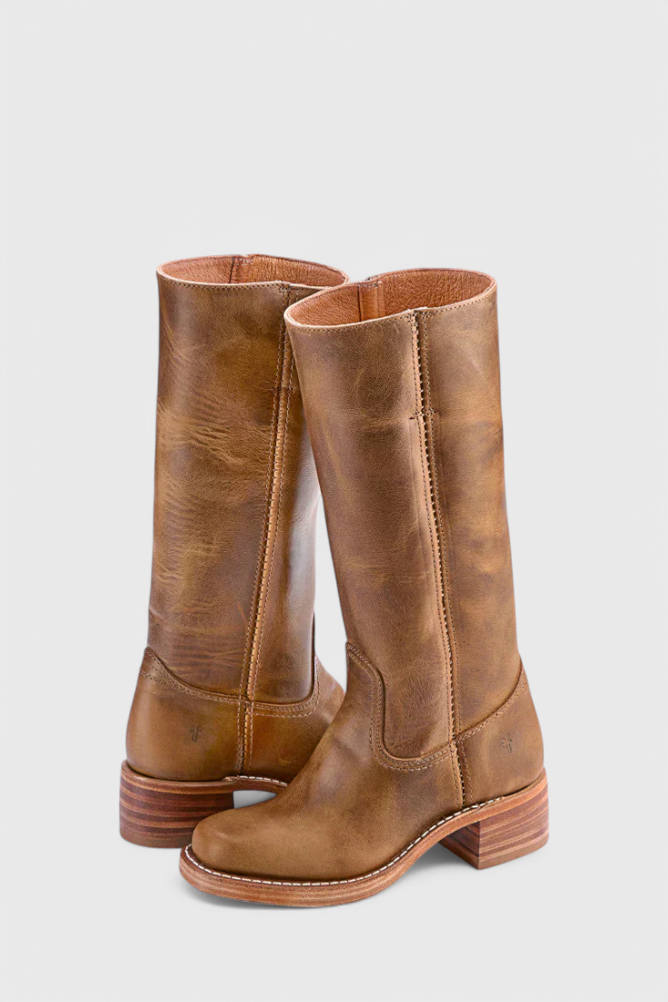 Ella - Women's Knee-High Leather Boots with Elegant Heels for Timeless Style 6