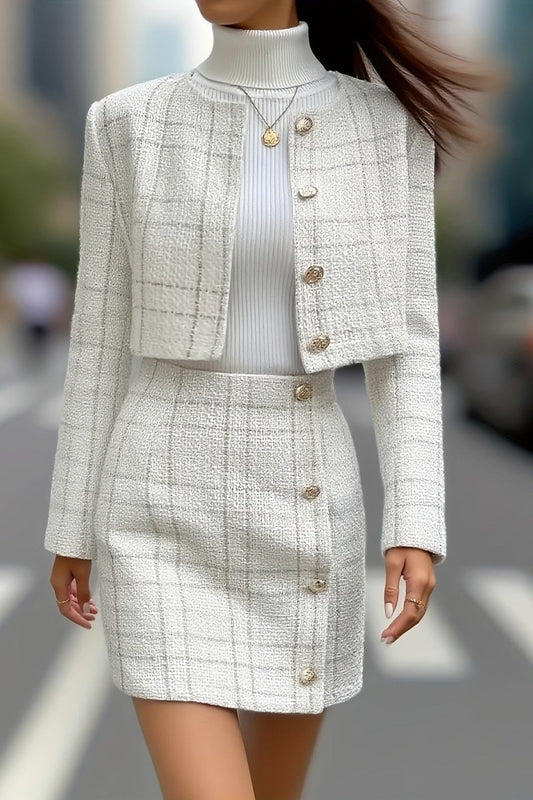 Fiorenza - Sleek Blazer & Skirt Duo