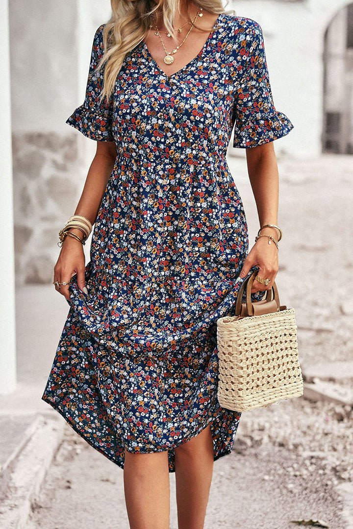 Floral Midi Dress - Lightweight Summer Dresses for Effortless Style 2
