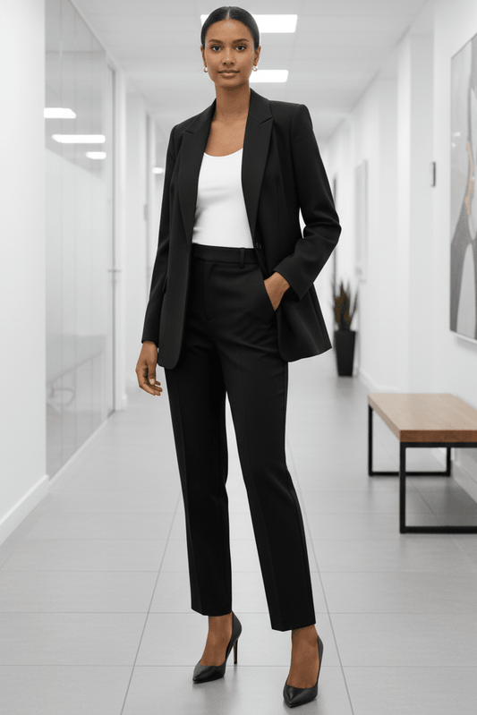 VOGUEELITE – Sophisticated Women's Suit Set Tailored Blazer and Trouser for Office