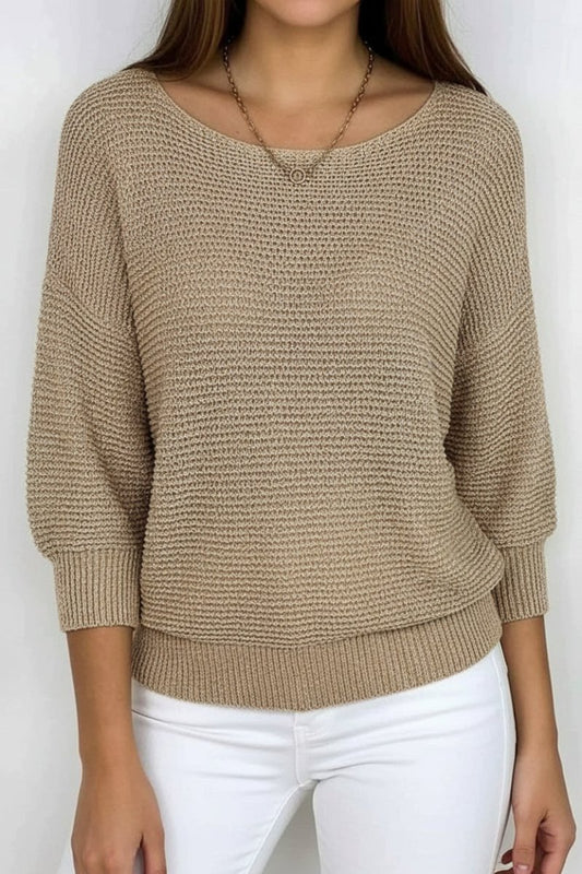 VIREKNIT – Timeless Knitted Autumn Top for Women with Relaxed Comfort
