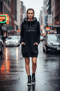 BEATCOZY – Cozy Oversized Hoodie with Stylish Heartbeat Graphic
