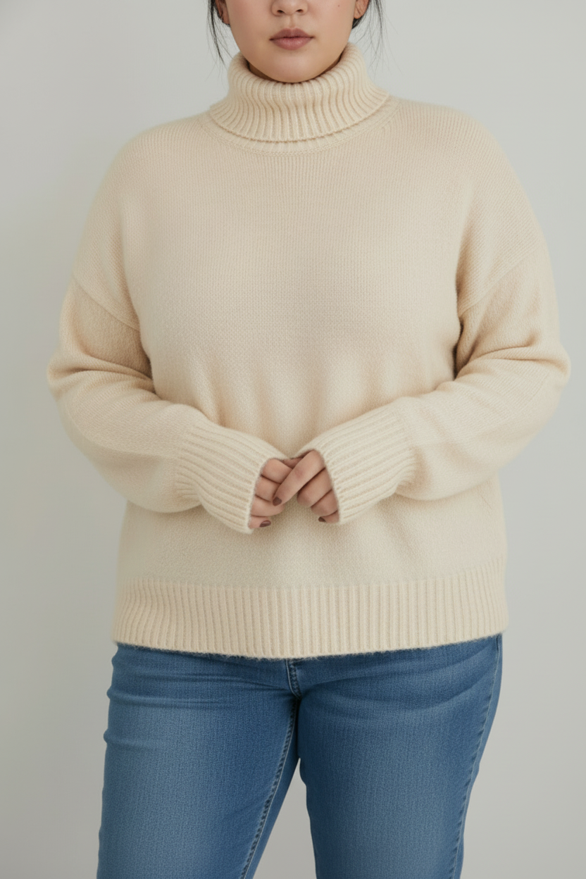 Heidi-Mode - Women's Oversized Cashmere Turtleneck Sweater for Comfort 1