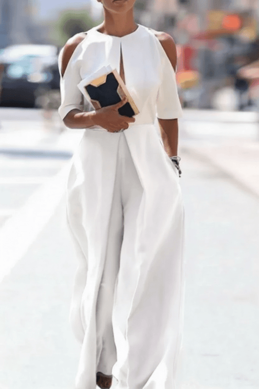 NECKLINEA – Modern Casual Jumpsuit with Statement Cut-Out Detail