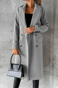 Heidi-Mode Women's Elegant Long Trench Coat - Warm Winter Outerwear 3