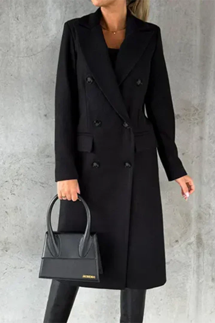 Heidi-Mode Women's Elegant Long Trench Coat - Warm Winter Outerwear 4