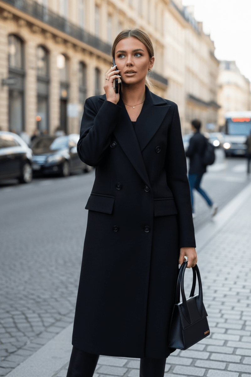 VELTRENCH – Elegant Long Trench Coat for Women with Spring Warmth