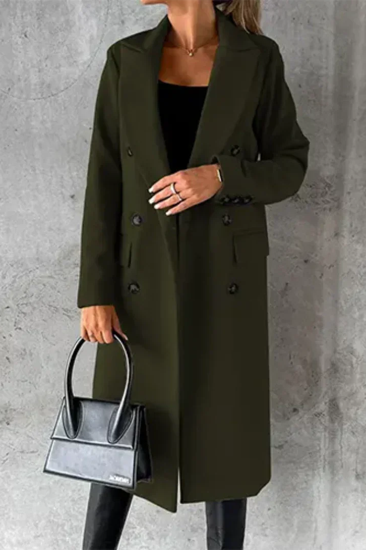 Heidi-Mode Women's Elegant Long Trench Coat - Warm Winter Outerwear 5