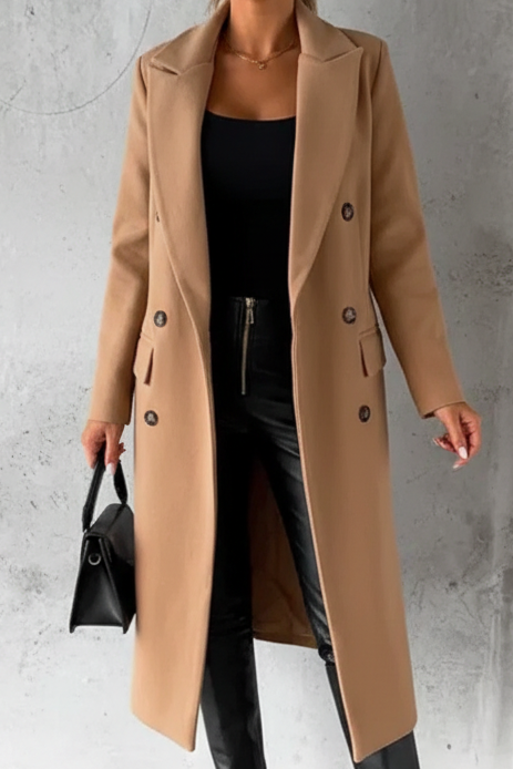 Heidi-Mode Women's Elegant Long Trench Coat - Warm Winter Outerwear 6