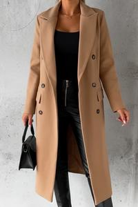 Heidi-Mode Women's Elegant Long Trench Coat - Warm Winter Outerwear 6