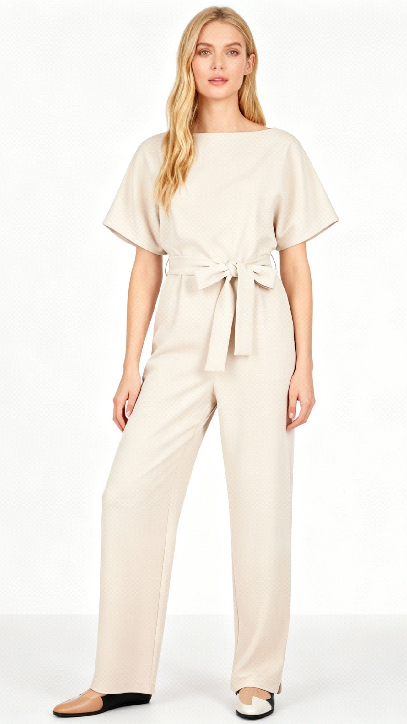 Heidi-Mode Women's High Waist Knit Jumpsuit - Comfortable Straight Cut 2