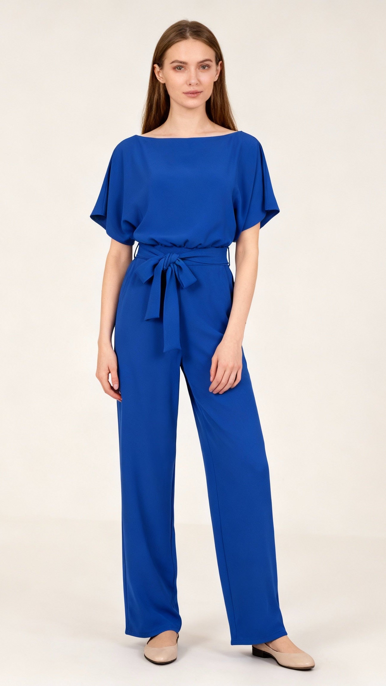 Heidi-Mode Women's High Waist Knit Jumpsuit - Comfortable Straight Cut 3