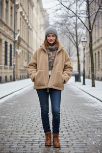 FROSTPILE – Spring Plush Jacket with Stand Collar for Cozy Comfort