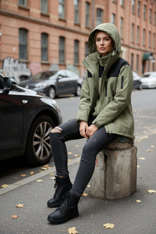 LAYERÉA – Stylish 3-in-1 Hooded Fleece Winter Jacket for Women