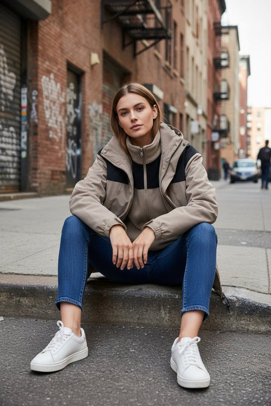 LAYERÉA – Stylish 3-in-1 Hooded Fleece Winter Jacket for Women