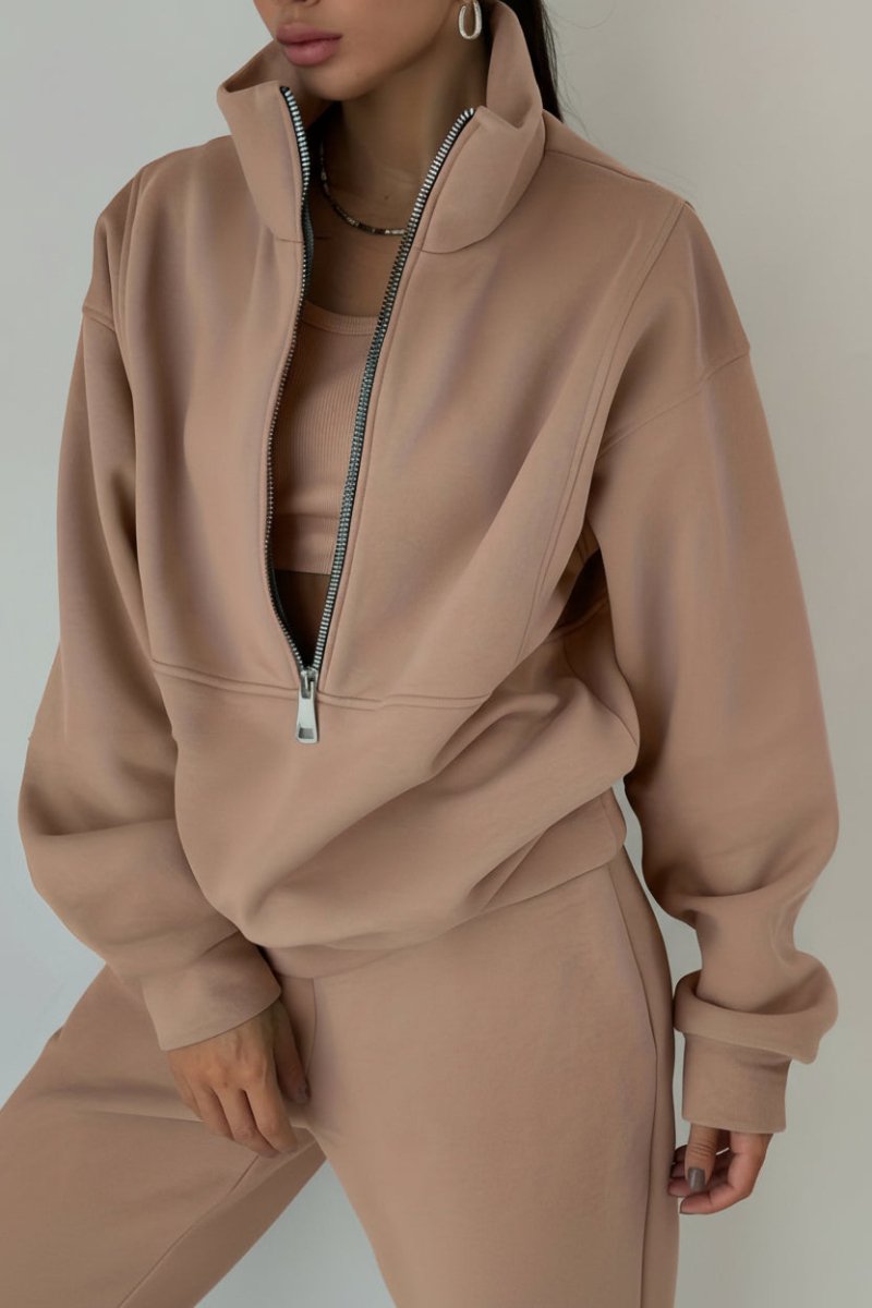 Heidi Fashion - Women's Half Zip Jogging Set for Comfort and Style 6