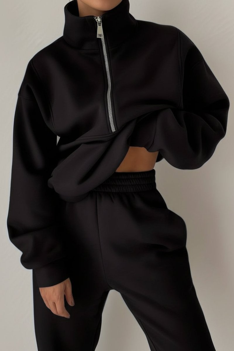 Heidi Fashion - Women's Half Zip Jogging Set for Comfort and Style 7