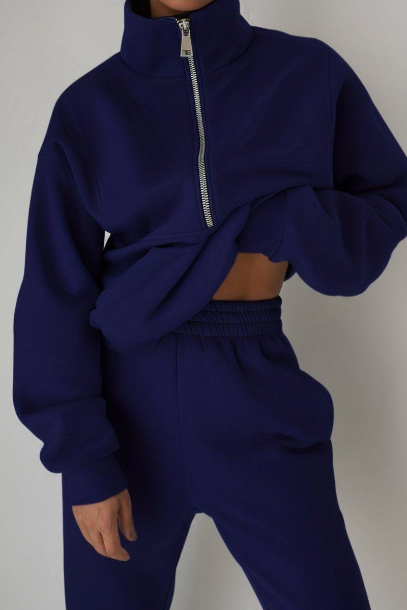 Heidi Fashion - Women's Half Zip Jogging Set for Comfort and Style 9