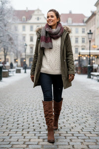 VELSERA – Women's Knee High Boots in Warm Suede for Cozy Spring Wear