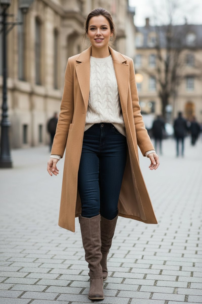 VELSERA – Women's Knee High Boots in Warm Suede for Cozy Spring Wear